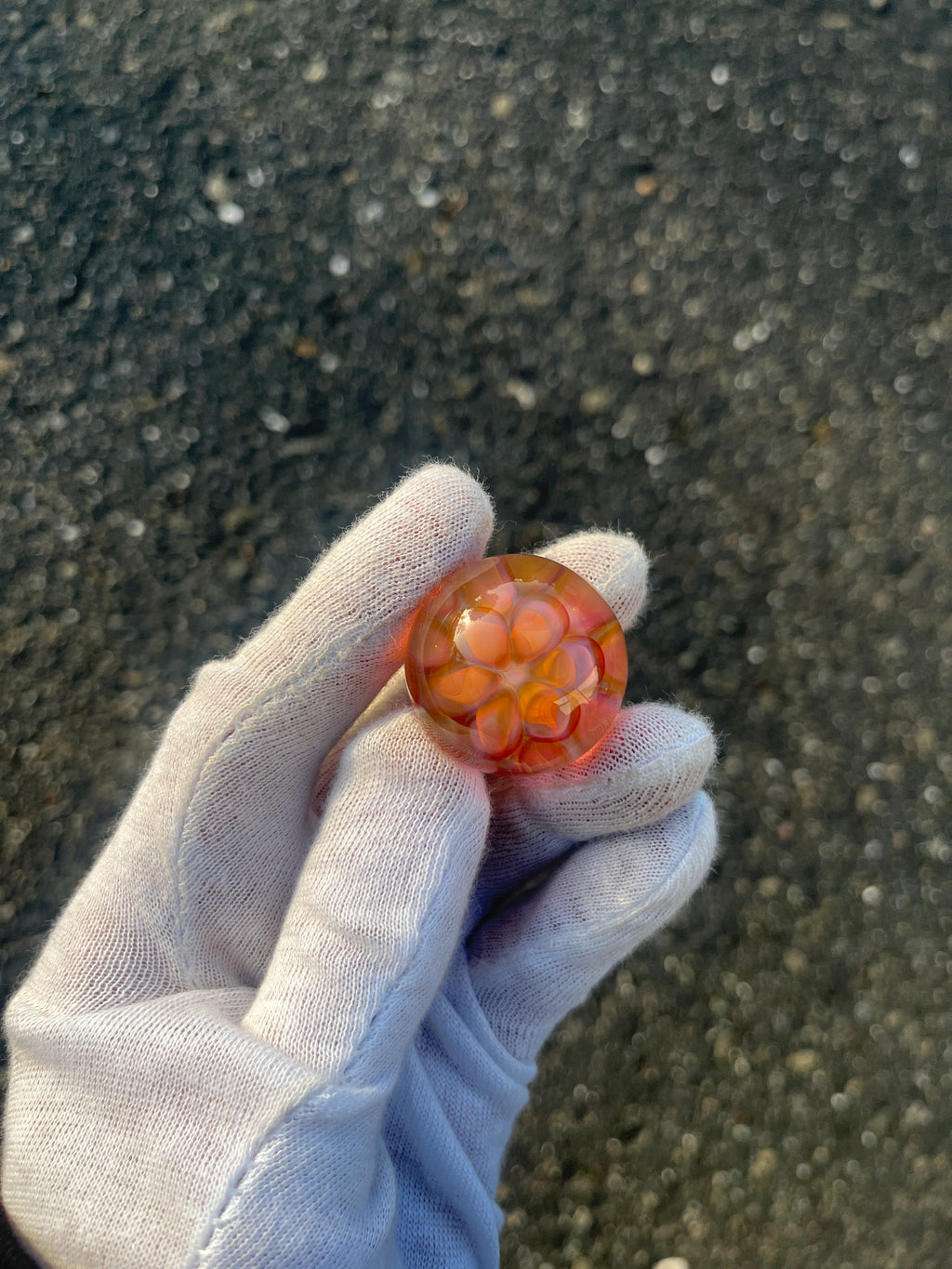 Gold Implosion Marble #3 By Gato Glass