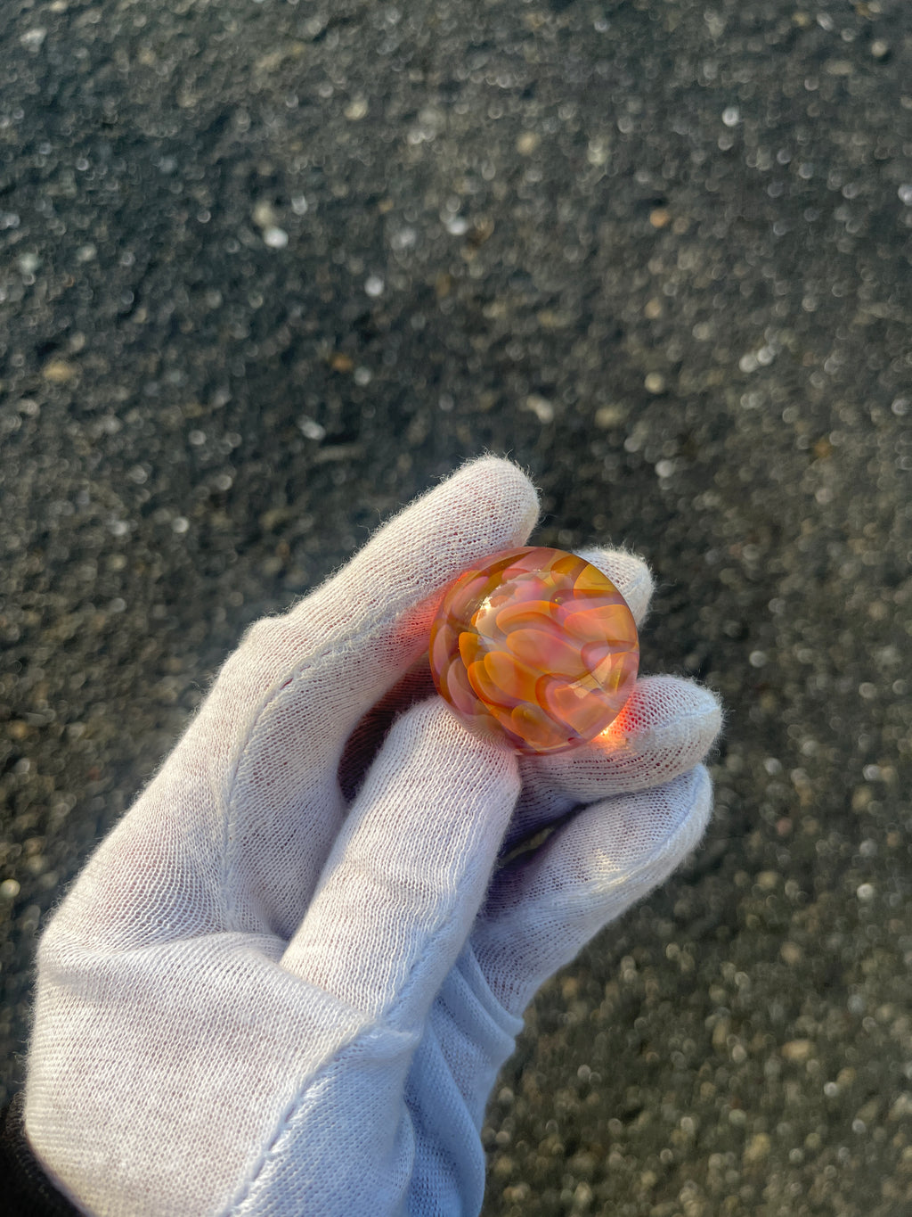 Gold Implosion Marble #3 By Gato Glass