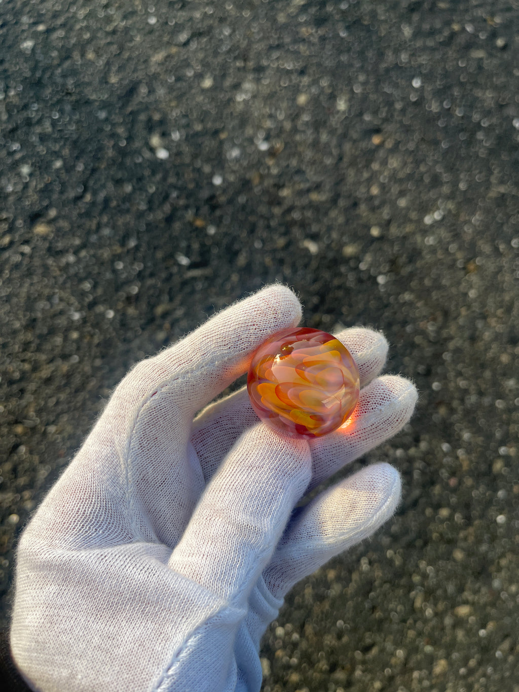 Gold Implosion Marble #3 By Gato Glass