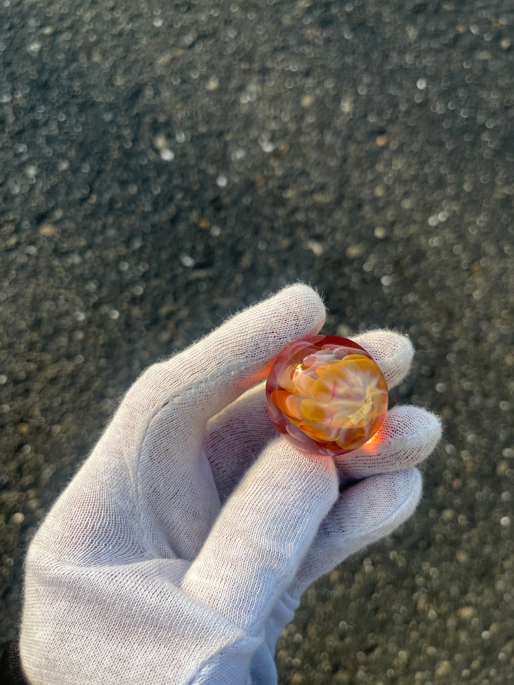 Gold Implosion Marble #3 By Gato Glass