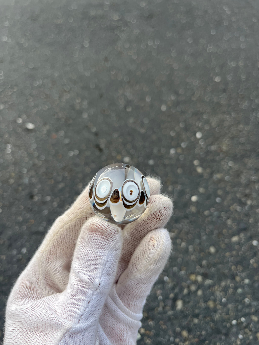 Opal Flower with Mushroom Dot Stack Marble By Kyle Melts and Quest Glass