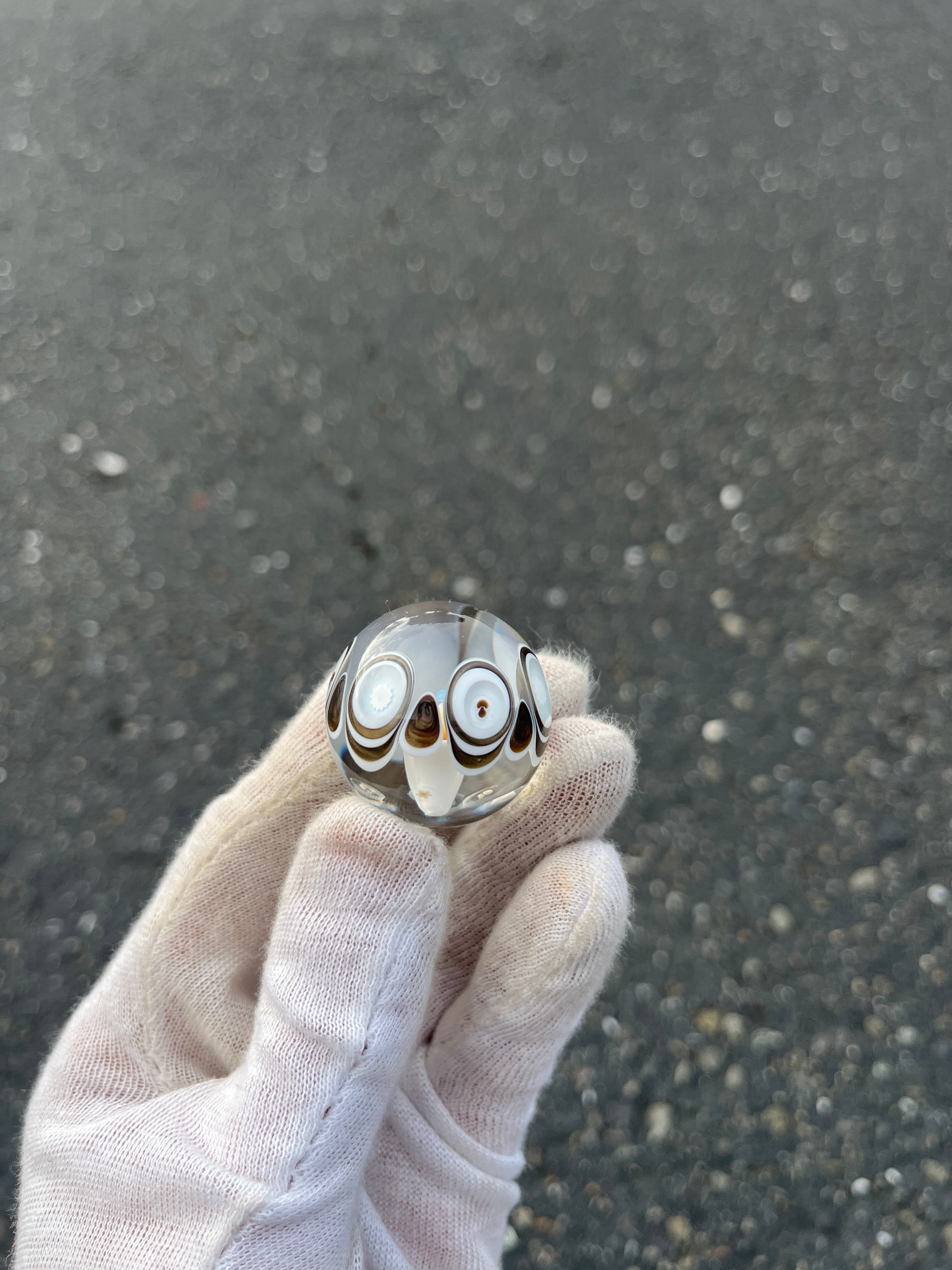 Opal Flower with Mushroom Dot Stack Marble By Kyle Melts and Quest Glass