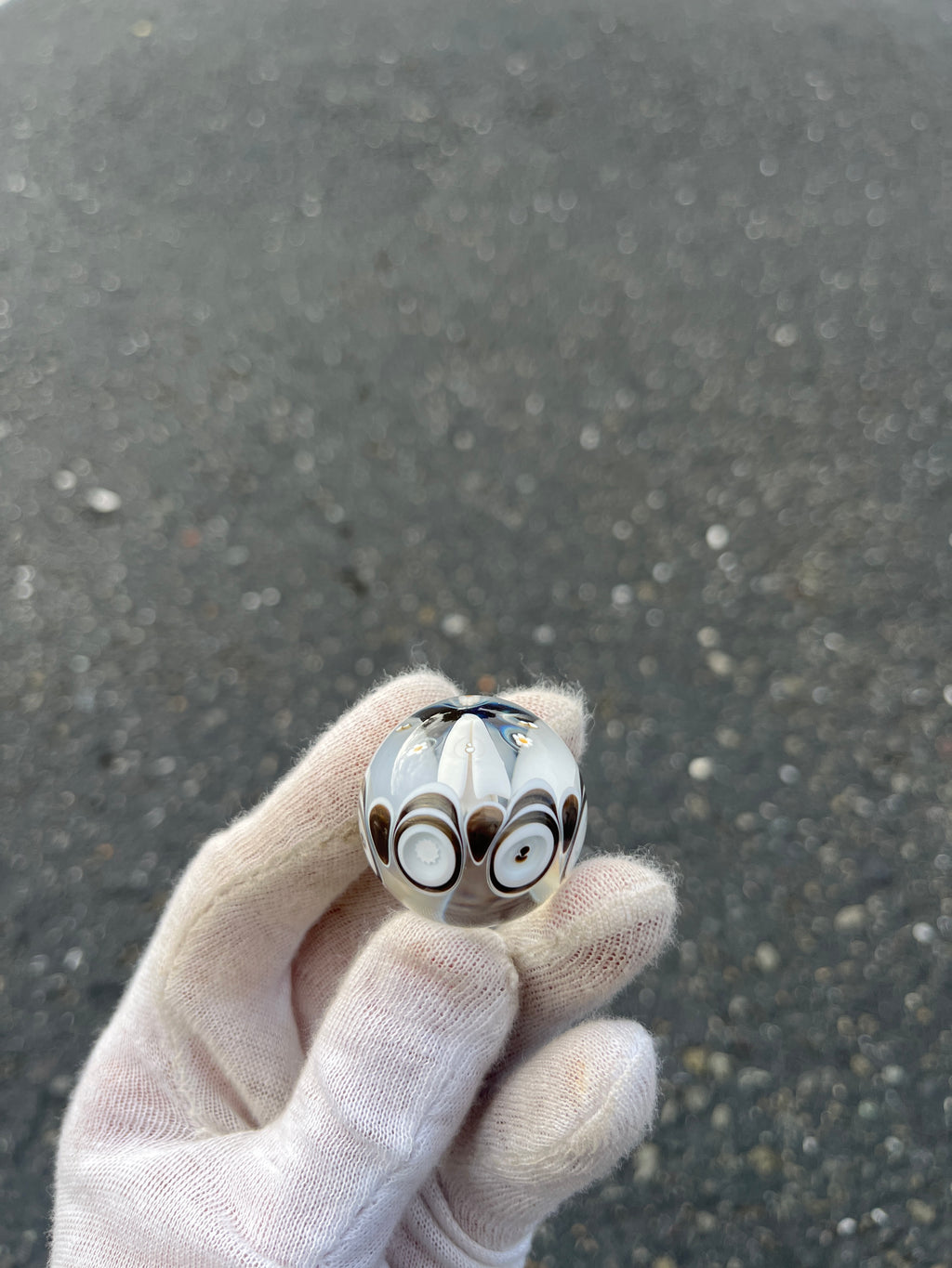 Opal Flower with Mushroom Dot Stack Marble By Kyle Melts and Quest Glass