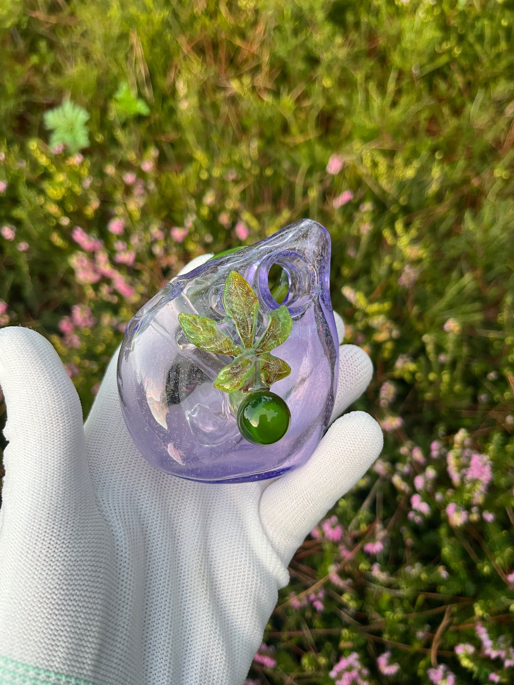 Moon and Leaf Bottle By Mr. Gray and Wild Honey Glass