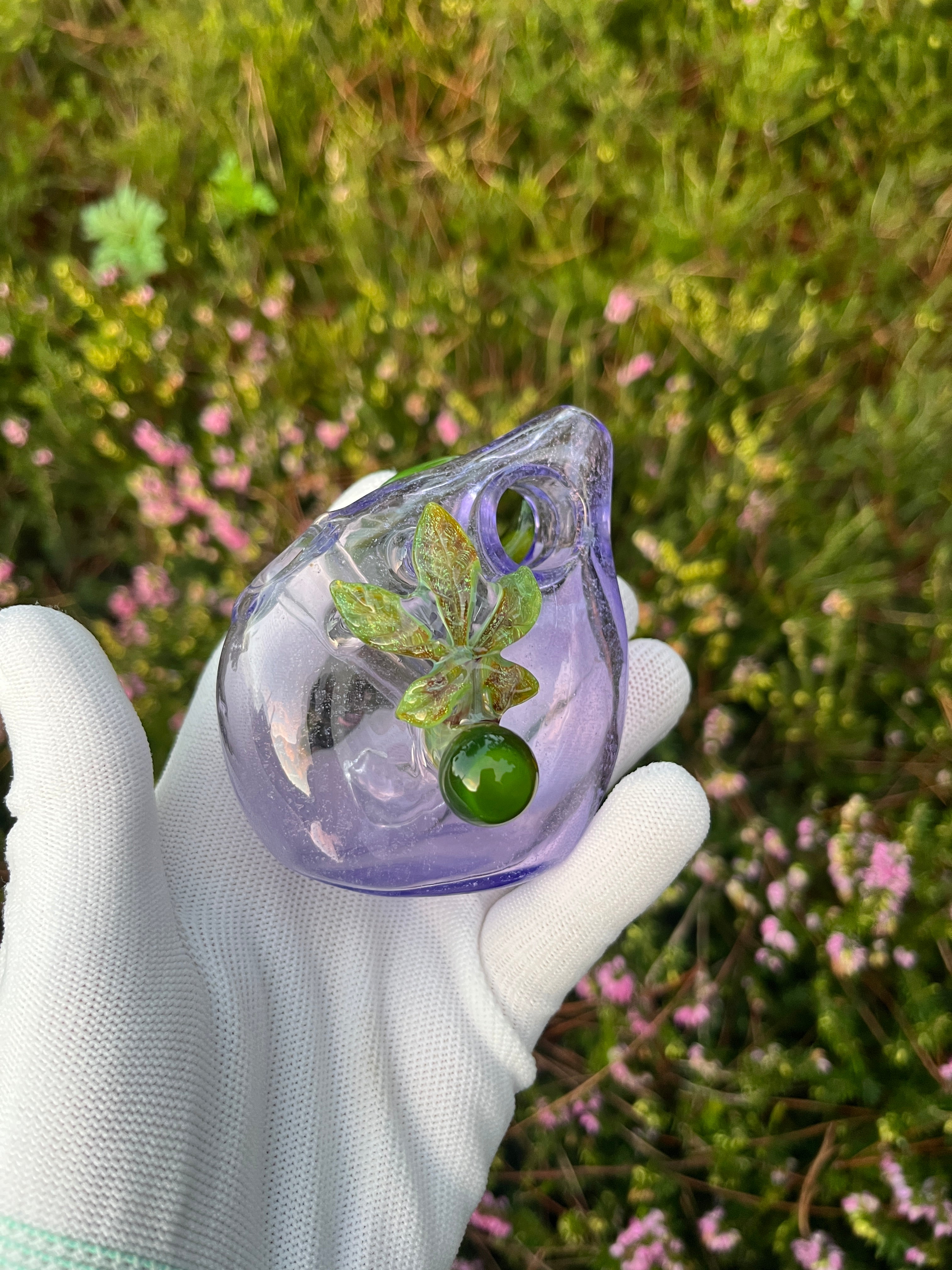 Moon and Leaf Bottle By Mr. Gray and Wild Honey Glass