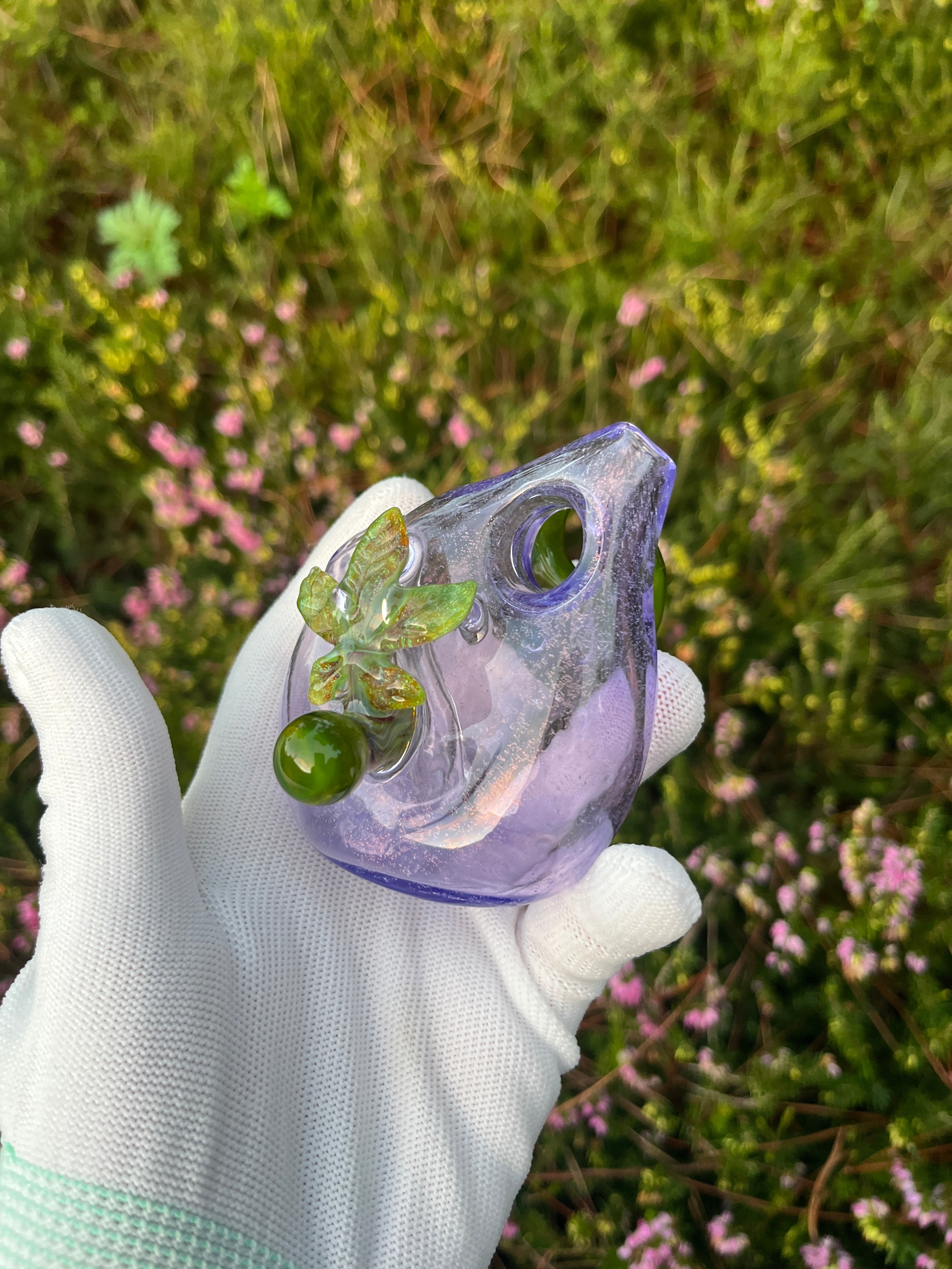 Moon and Leaf Bottle By Mr. Gray and Wild Honey Glass