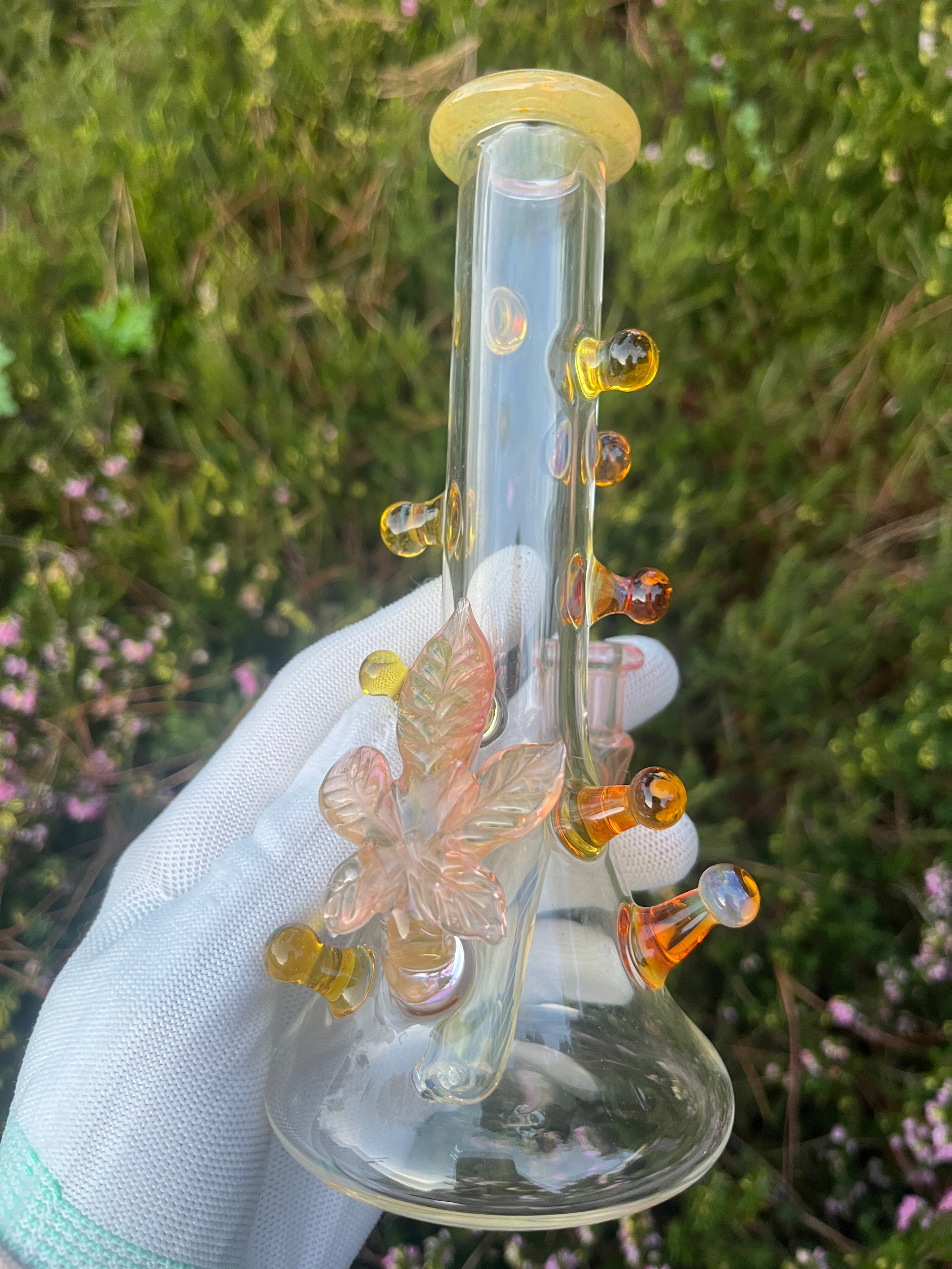 Fumed 5 Leaf Resin Gland Tube By Mr. Gray