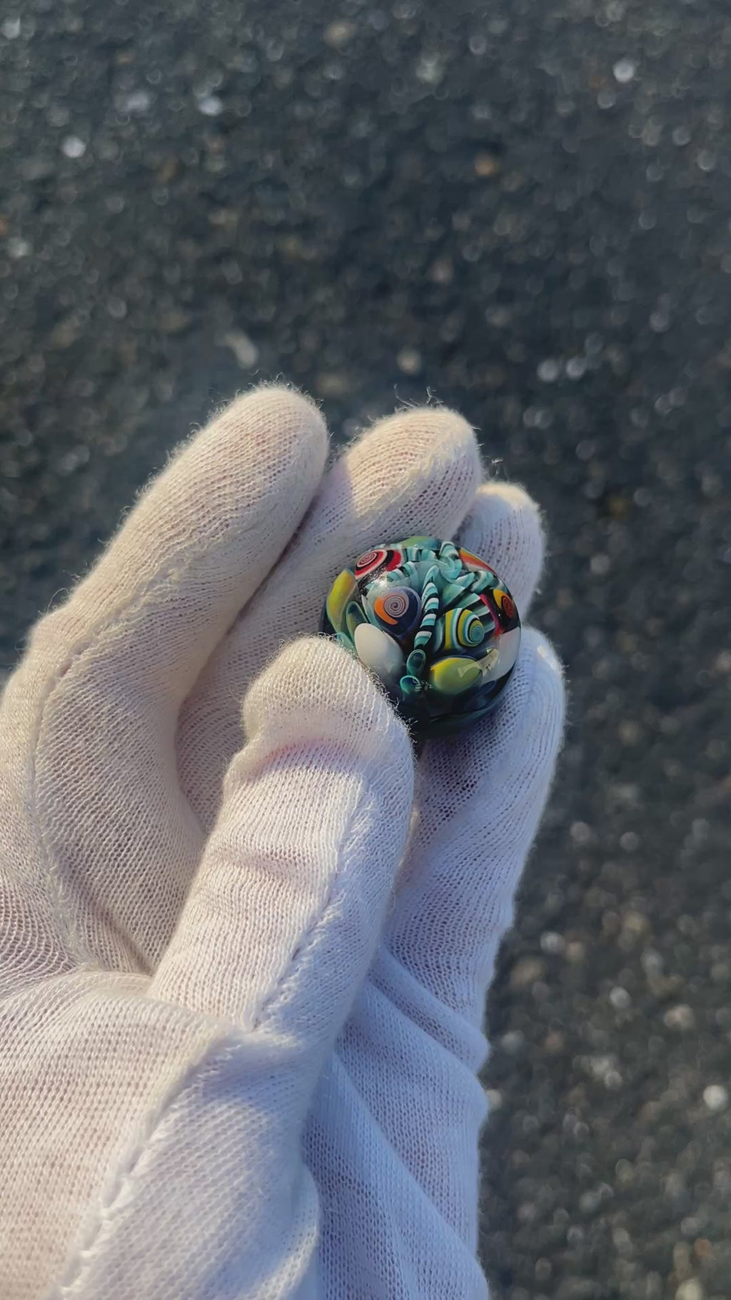 Implosion Thumbprint Marble By Hermit Glass