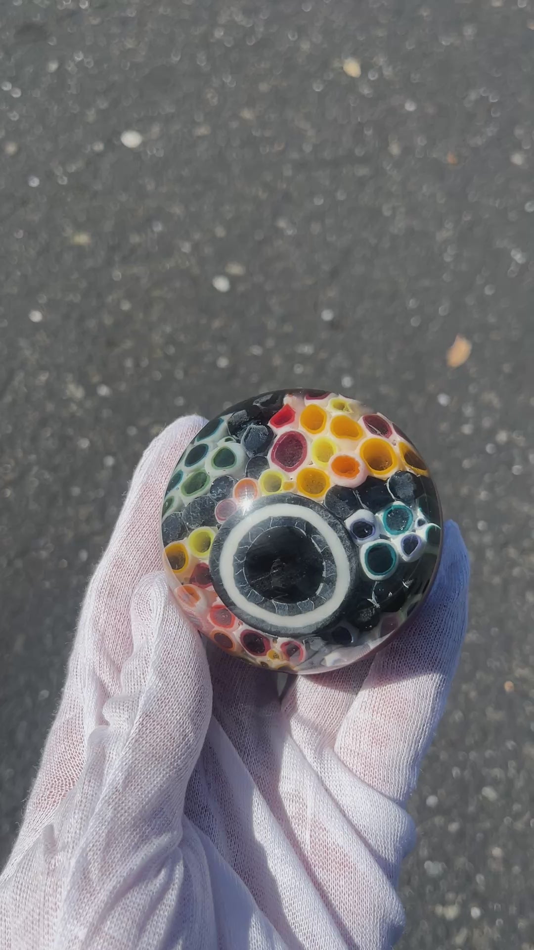 Unicorn Marble with Custom Red Backing By Kaj Beck