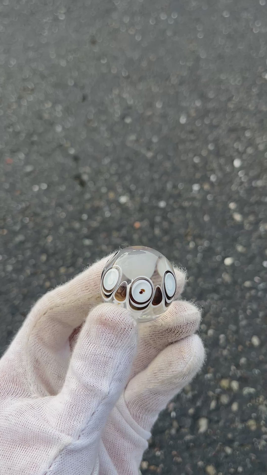 Opal Flower with Mushroom Dot Stack Marble By Kyle Melts and Quest Glass