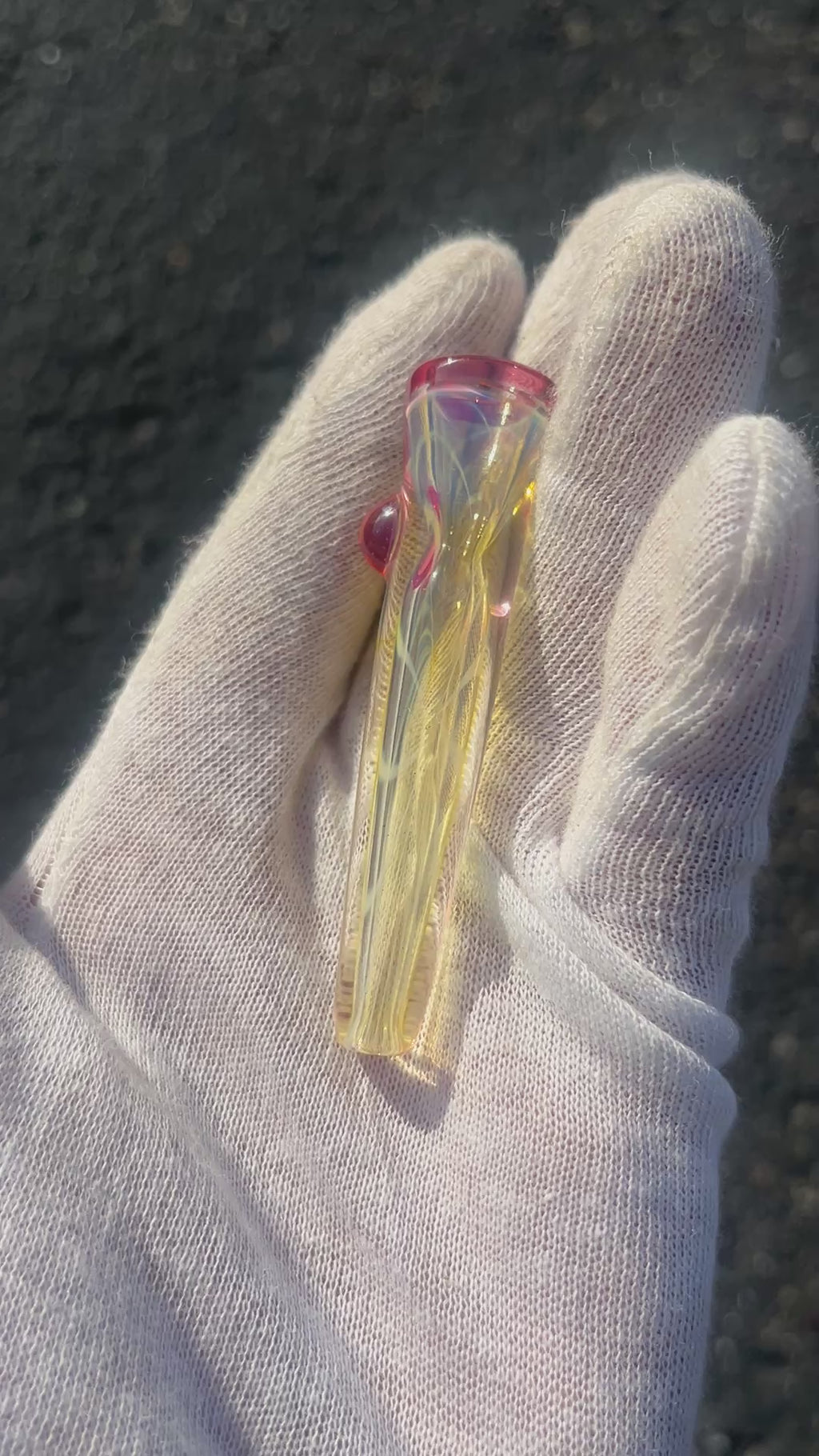 Red Lip Gold Fume One-Y By Gato Glass