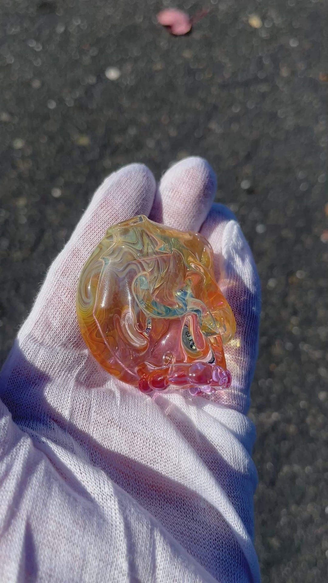 Fumed Skull Pendant By Marty Preston and Mark Nicely