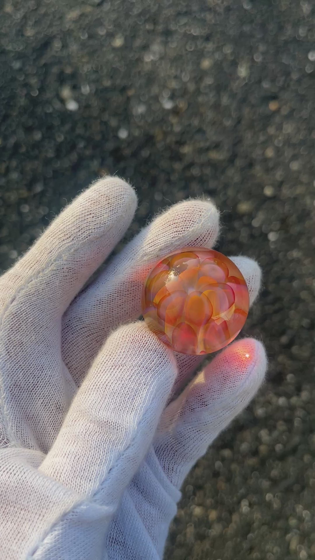 Gold Implosion Marble #3 By Gato Glass