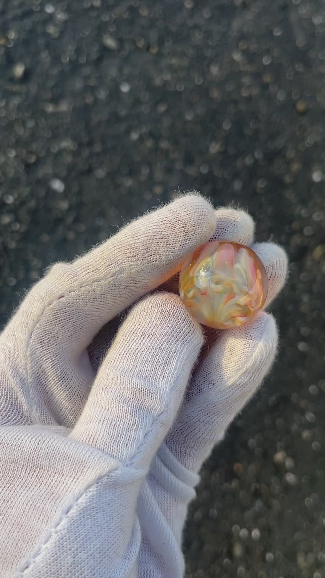 Gold Implosion Marble #2 By Gato Glass