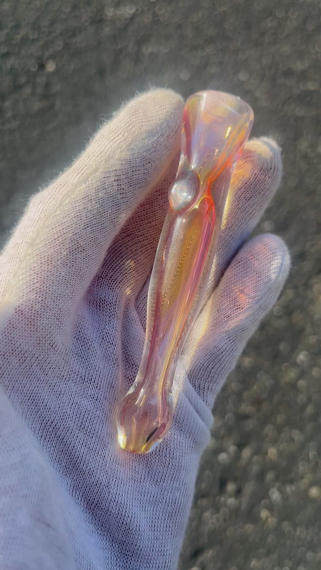 Red Gold Fumed One-Y By Gato Glass