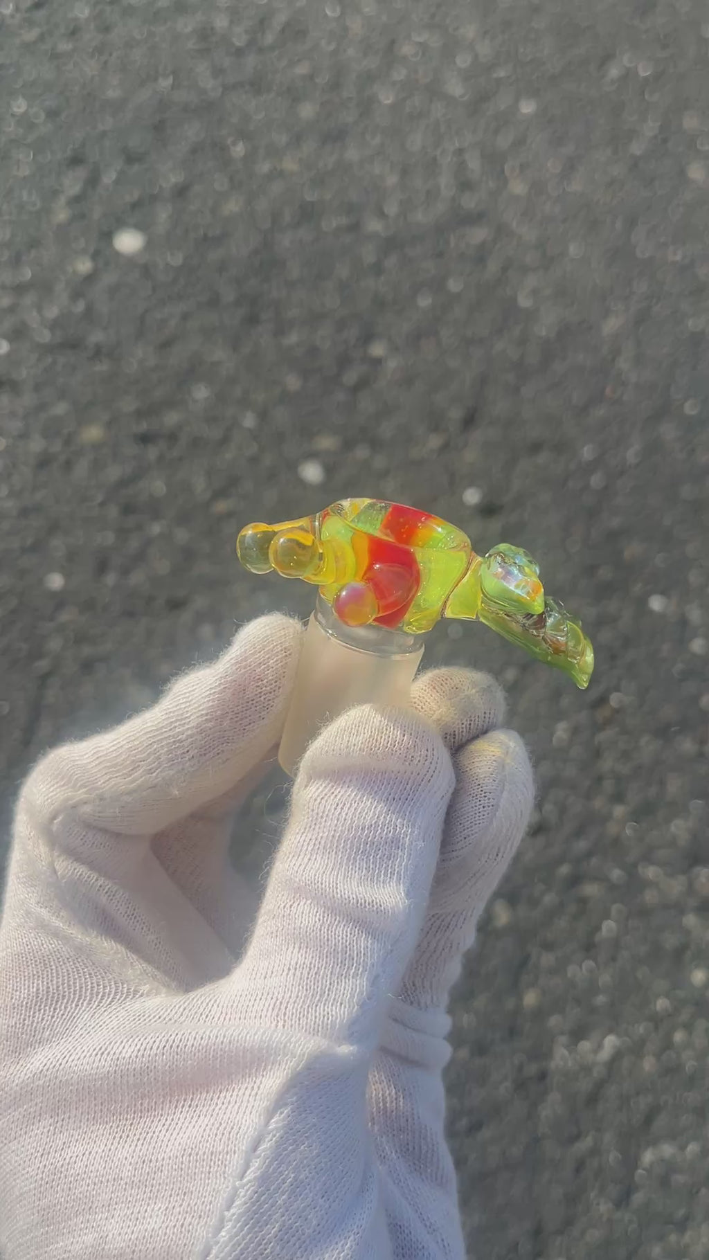 3 Leaf and Resin Gland Slide By Mr. Gray Glass