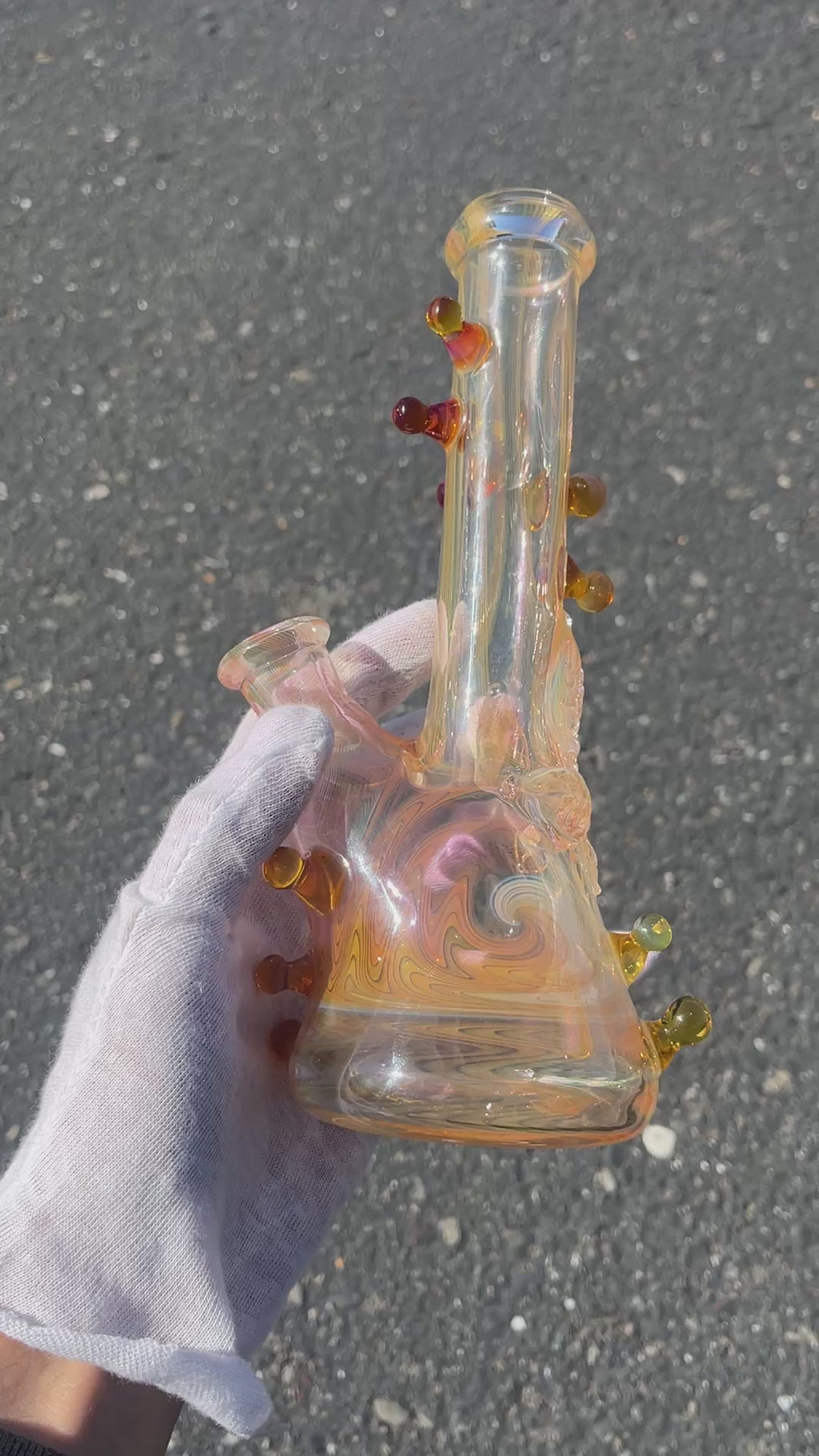 Fumed Worked Beaker By Mr. Gray, Marty Preston, and Mark Nicely