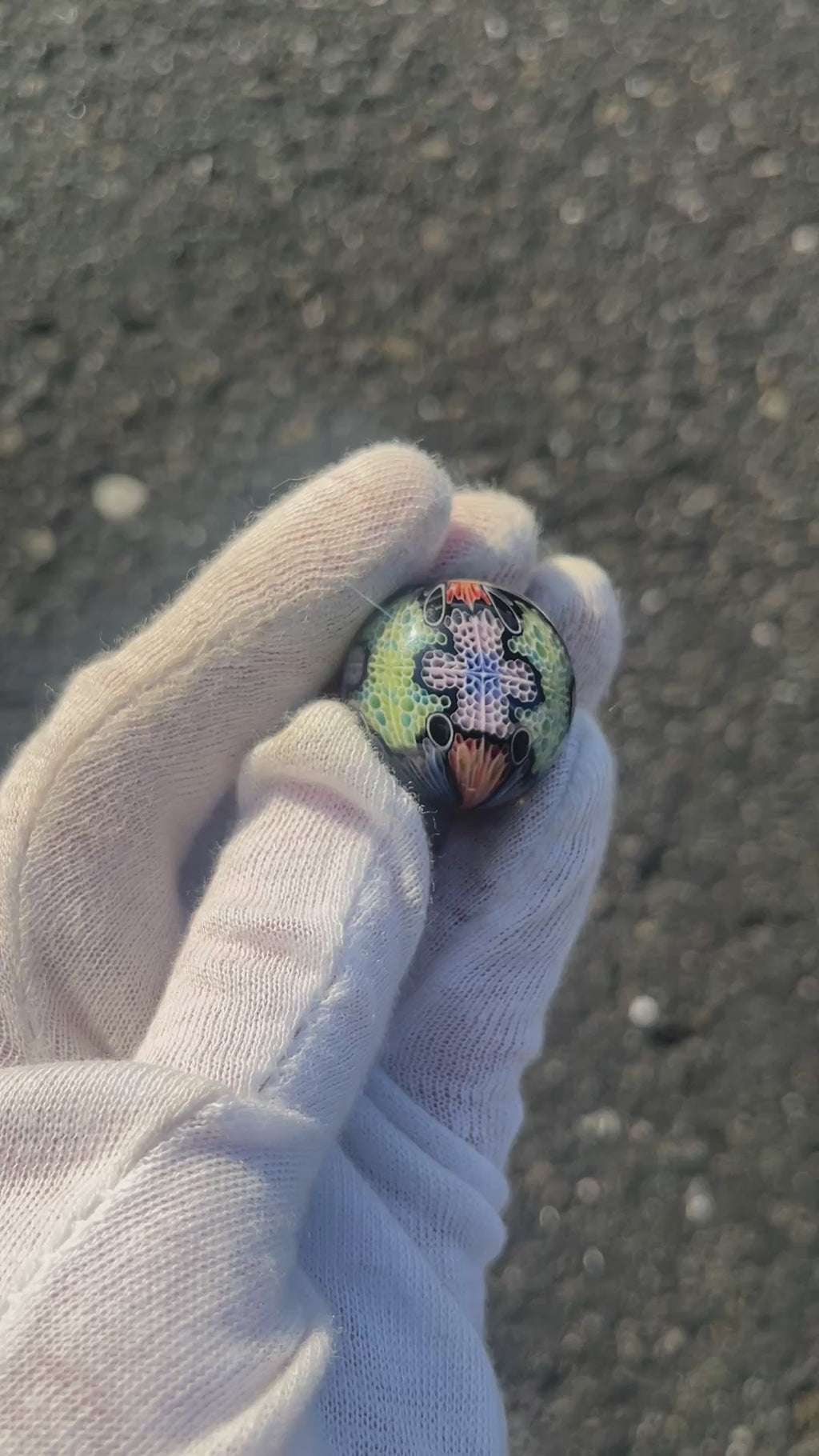 Green and Purple Fully Worked Marble By Kaj Beck