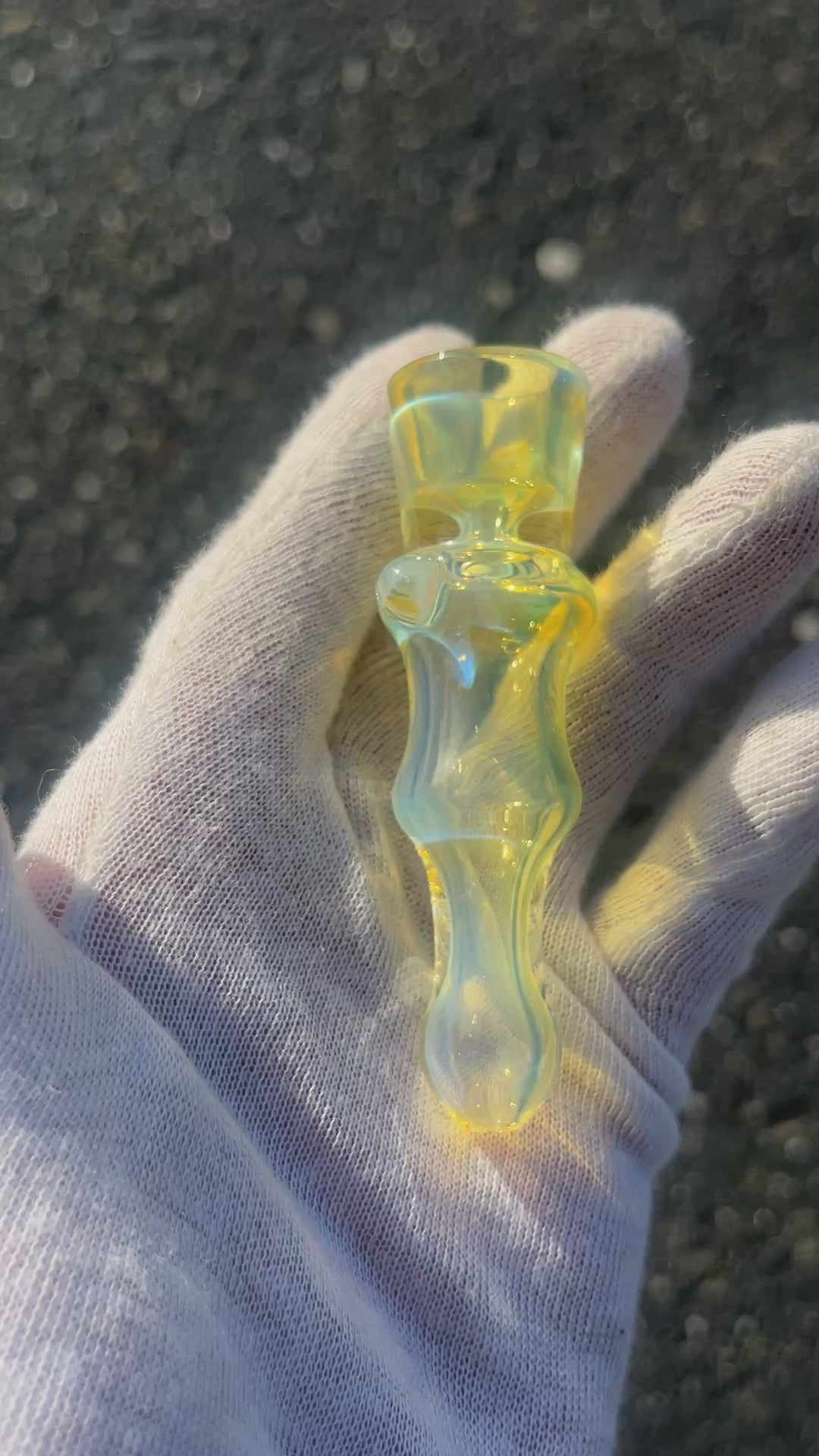 Gold and Silver Fume One-Y By Gato Glass