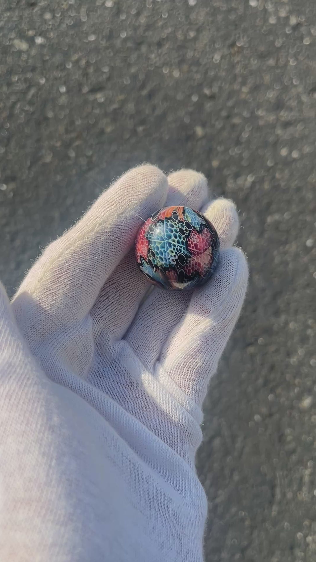 Blue and Red Fully Worked Marble By Kaj Beck